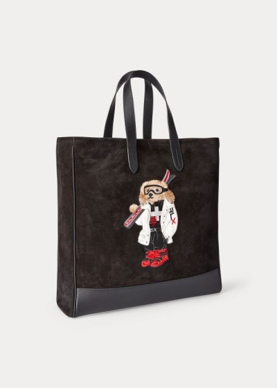 Men's Ralph Lauren Ski Bear Suede Tote Bags | 260875UOA